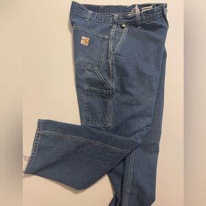 Carhartt Denim Dungarees Loose Straight Carpenter Jeans 33x30